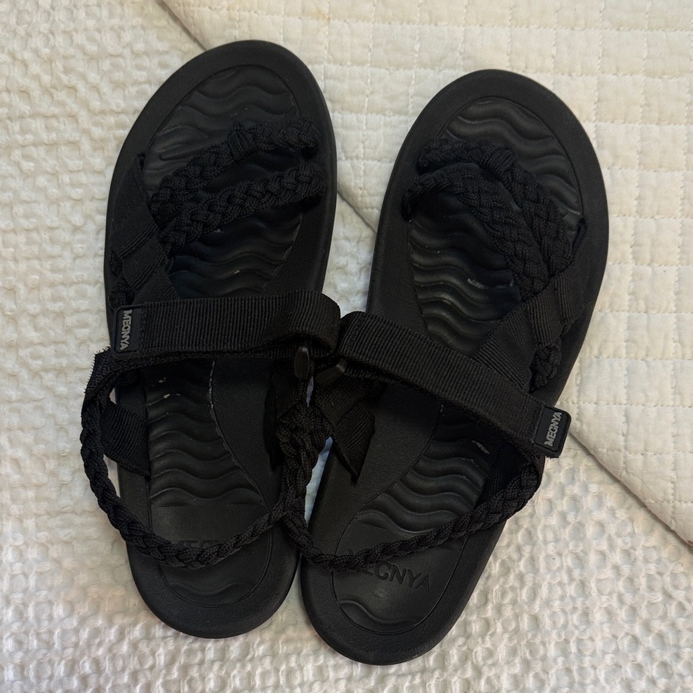Black Braided Sandals